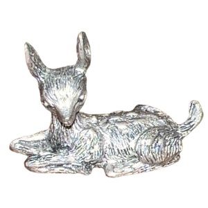 Vintage Hudson Pewter Wilson Deer Fawn Figurine 1 1/2" Made in USA